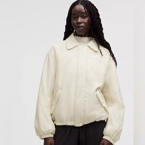 NWT Lululemon Insulated Oversized Collared Jacket Light Ivory Size Medium